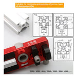 Wnew Aluminum Profile Drill Guide Access Hole Drill Jig With Step Drill Bits for For 2020 2040 3030 3060 European Standard Aluminum Extrusion Profile