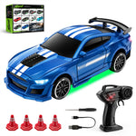 LinkMejor E90-E94 RTR 1/64 2.4G 4WD Mini Drift RC Car Desktop Race LED Light Two Speed Full Scale Remote Control High Speed On-Road Racing Miniature Vehicle Model Boys Gifts Toys