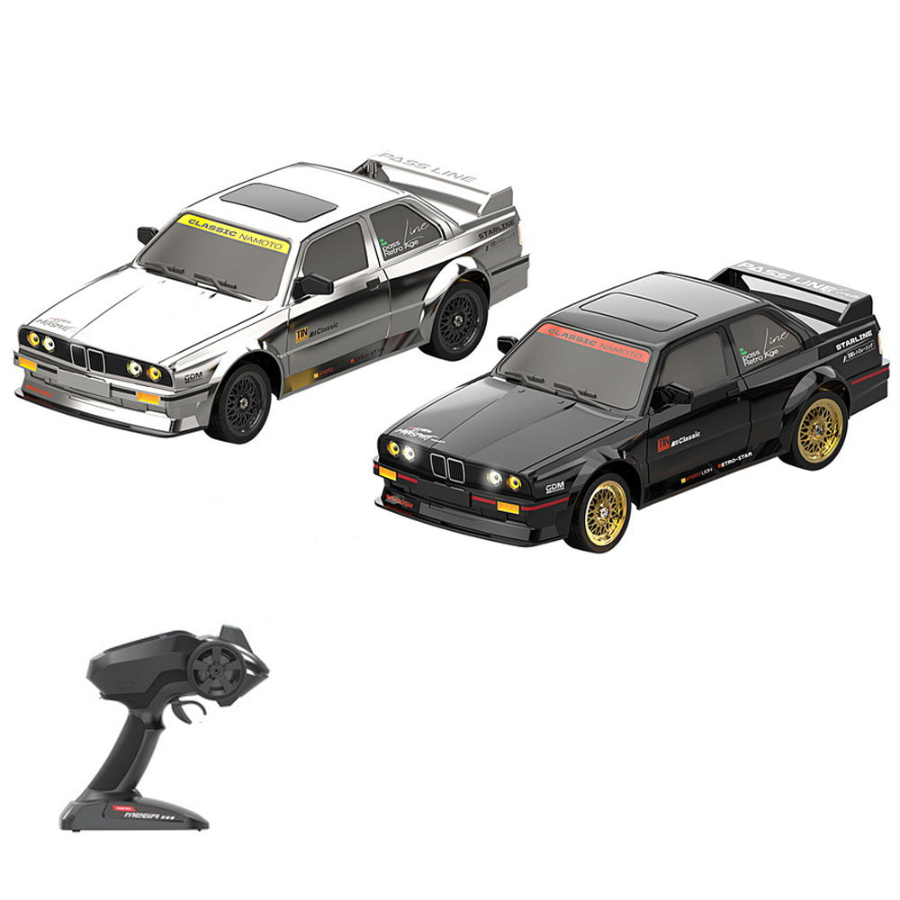 LinkMejor DC162A RTR 1/16 2.4G 4WD 50km/h Drift RC Car ESP Gyro Mini Race LED Light High Speed Racing On-Road Full Proportional Classic Retro Electric Remote Radio Control Vehicles Model Toys