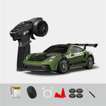Hstar D43-01 RTR 1/43 2.4G 4WD Drift RC Car Gyro Mini Full Proportional Alloy Body Shell LED Light Remote Control High-Speed Motor On-Road Racing Vehicle Model Boys Gifts Toys