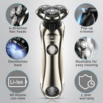 [US Direct] MOOSOO S8 Shaver All-round Floating Head Shaver Waterproof Rechargeable Men's Electric Shaver Hair Clipper for Wet/Dry Use