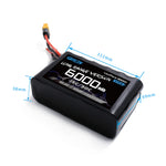 LinkMejor VTC6 18650 4S 14.8V 3000mAh 4S1P XT60 XT30 / 6S 22.2V 3000mAh 6000mAh 6S1P 6S2P XT60 LionPack Battery for Crocodile Baby 4 Crocodile7 Long Range / Eachine  Novice-IV FPV Racing Drone