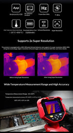 LinkMejor UTi384H+ Thermal Imager 400 x 300 IR Resolution 30Hz -20°C To 650°C 2X Super resolution Manual Focus IP54 Mobile APP PC analysis software Industrial Temperature Measurement Tool
