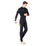 LinkMejor 3mm Front Zipper Wetsuit  Neoprene Elastic Warm Swimming Surfing Snorkeling Long Sleeves Diving Suit Full Body Jumpsuit Water Sport Swimwear