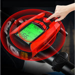 LinkMejor 3-in-1 350LM COB Bike Light + USB Horn Lamp + Speed Meter LCD Screen 5-Modes Waterproof Bicycle Headlight With Horn