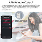 Tuya Zigbe Temperature Humidity Smart Switch 16A 3000W APP Remote Control Voice Control Timer & Schedule for Smart Life & Tuya Smart APP