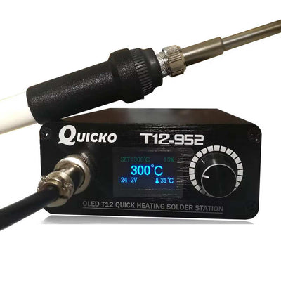LinkMejor T12-952 Quick Heating Soldering Iron Station OLED Display Auto Sleep 200°C-480°C 24V 4.5A Accurate Temperature Control