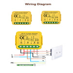 Tuya Wifi/Zigbee Smart Curtain Module Alexa Google Home Assistant Compatible with Remote App Control Timer Schedule Sharing Function Ideal for Smart Home Automation