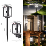 Elfeland HW 888 Solar Motion Sensor Light USB Rechargeable 2 in 1 Wall Mounted Ground Stake Light IP65 Waterproof for Garden Patio Pathway