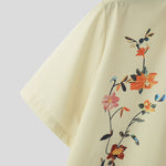 LinkMejor Mens Floral Print Lapel Collar Short Sleeve Shirt Casual Daily Button Up Lapel Top FOR Men S-5XL