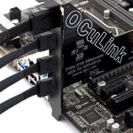 PH492-4W PCIe4 0 X16 to Oculink SFF-8612 Extension Card 4 Port Bifurcation Support for U.2 SSD External GPU High Bandwidth 64Gbps PCIe Gen4 Expansion Card