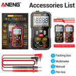 LinkMejor M127 Digital Multimeter True RMS 4000 Counts Automatic Identification High-Definition Backlight LCD Compact Portable Multimeter AC DC Voltage Resistance Measurement