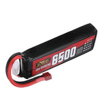 LinkMejor Power 7.4V 6500mAh 60C 2S LiPo Battery T Plug for RC Car
