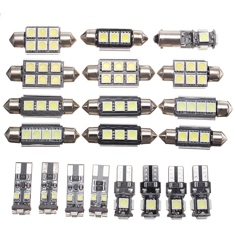 20pcs 6000K Car LED Light Decoding Reading Light Set White Light License Plate Light for Mercedes/Benz C W204 2008-2015