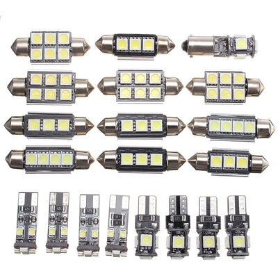 20pcs 6000K Car LED Light Decoding Reading Light Set White Light License Plate Light for Mercedes/Benz C W204 2008-2015