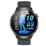 MT600 1.56-inch AMOLED Display ECG+PPG Voice Assistant One-click Micro Physical Examination bluetooth Call Heart Rate Blood Pressure Blood Oxygen Monitor Sleep Monitoring SOS Call Multi-sport Modes IP67 Waterproof Smart Watch