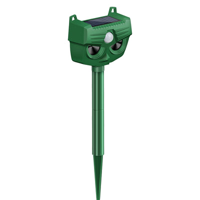 LinkMejor Solar Animal Repeller Ultrasonic Animal Repellent with PIR Motion Sensor and LED Flash Light For Cat / Mole / Dog / Squirrel / Deer / Fox