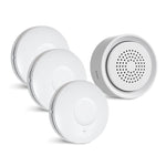 LinkMejor Tuya WiFi Smart Water Leak Alarm with 3 Water Sensors Sound and Light Alerts for Smart Home Automation and Leak Detection