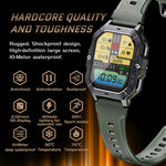 LinkMejor C28 2.02-inch HD Screen 410mAh Battery bluetooth Call Heart Rate Blood Pressure Blood Oxygen Monitor Sleep Monitoring Stress Detection Cycle Tracking Multi-sport Modes Music Playback 1 ATM Waterproof Smart Watch