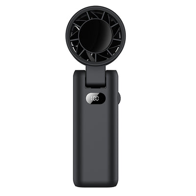 Handheld Fan Mini Fan with Digital Display 180° Folding Multi-Angle Air Supply USB Fan 3600mAh High Speed Fan