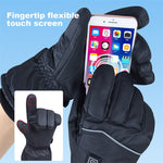 LinkMejor Winter Heated Gloves Motorcycle Waterproof Gloves Heated Heating Warm Work Gloves Thermal Heated Outdoors Cycling Ski Gloves Battery Heated Gloves