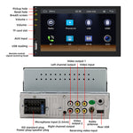 FX2 1Din Car MP5 Player 7 Inch IPS Screen Carplay Android Auto Bluetooth FM Radio Steering Wheel Control USB Support