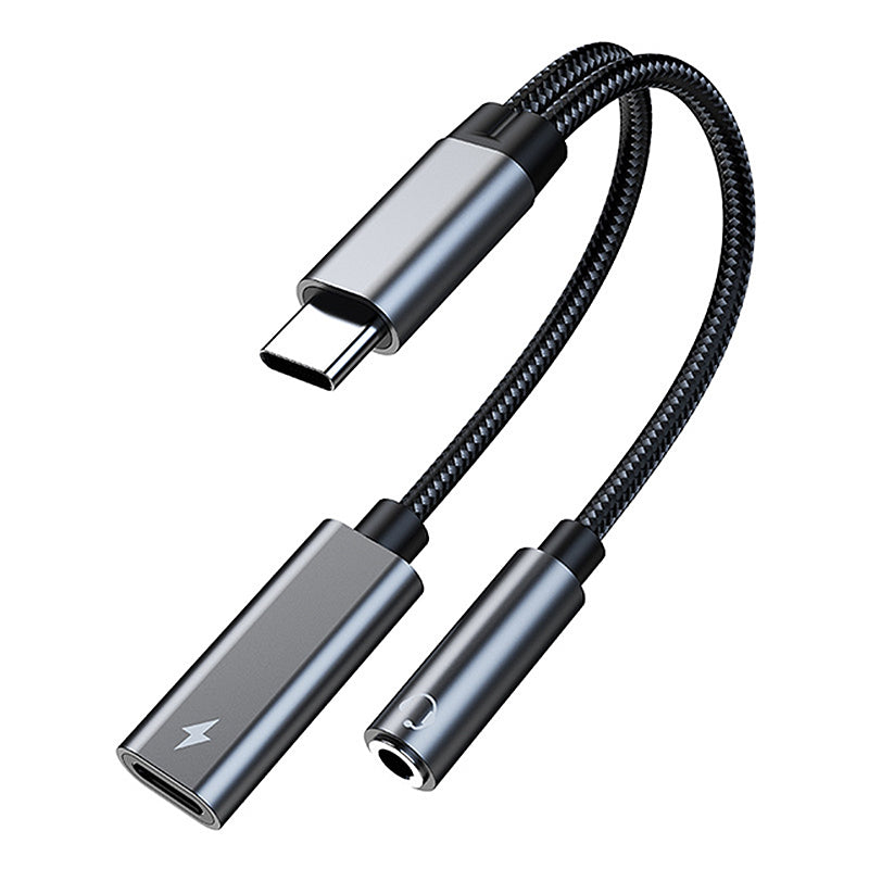 LinkMejor Type C to 3.5mm Jack Aux Audio Earphone Adapter PD 60W Fast Charging LinkMejor-C OTG Converter for Huawei for Samsung S21 Ultra Xiaomi