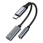 LinkMejor Type C to 3.5mm Jack Aux Audio Earphone Adapter PD 60W Fast Charging LinkMejor-C OTG Converter for Huawei for Samsung S21 Ultra Xiaomi