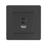 MOES 30W/65W GaN Fast Charging Wall Outlet USB-A+2USB-C PD3.0 QC3.0 Electrical Charger Socket Overload Protection 86 Type Panel Socket