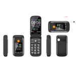 LinkMejor F899 2.4 inch Dual Display 2800mAh FM Vibration SOS Fast Quick Torch Loud Volume Flip Feature Phone