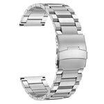 22mm Three-bead Trapezoidal Stainless Steel Watch Straps Smart Watch Band Replacement Strap