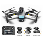 LinkMejor KAI TWO 249g GPS 5G WiFi FPV with 4K ESC HD Dual Camera 3-Axis Mechanical Gimbal 5.6" Touchable LCD Screen Controller 360° Obstacle Avoidance Brushless Foldable RC Drone Quadcopter RTF