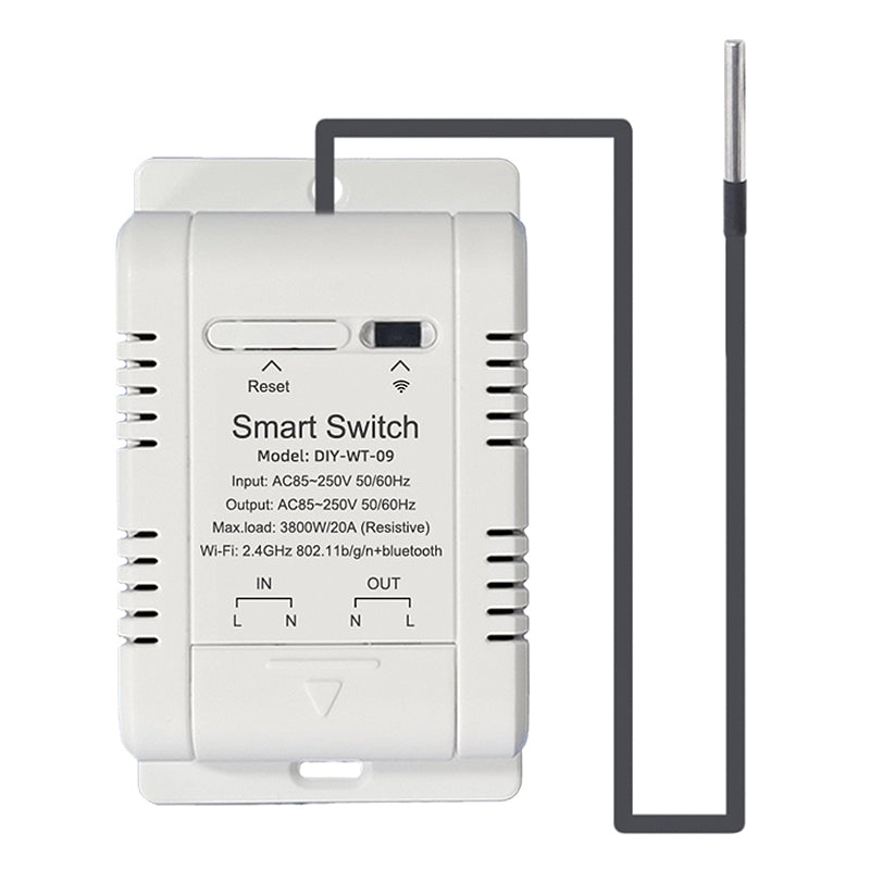 EWeLink Smart WiFi Temperature Humidity Controller Switch 20A 3800W High Power with Temp Sensor Automation Timer Remote App Voice Control with Alexa Google Home