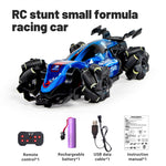 LinkMejor Q239 RTR 1/40 2.4G 2WD Mini RC Car Formula Racing Stunt Remote Control Drift LED Light 360° Rotation Desktop Portable Vehicles Models Toys