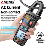 LinkMejor AT619 Digital Voice Broadcast Multimeter Clamp Professional AC/DC Clamp Meter Ammeter Current Clamp Tester for Electrician