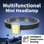 LinkMejor X7 Ultra Bright Hands-Free Mini Headlamp with IR Motion Sensor 7 Lighting Modes Built-in High-Capacity Lithium Battery Waterproof Design Head Light with Magnetic Buckle for Camping Emergencies Work Reading Outdoor Activities