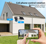 Wireless WIFI/4G Solar Security Camera 4MP Outdoor PTZ Night Vision Auto Tracking Solar Powered Waterproof Home Safety CCTV System