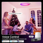 Elfeland 30W Smart RGB Ceiling Light with WiFi Bluetooth Remote Control Dimmable APP & Voice Control Compatible With Alexa Google Assistant