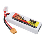 LinkMejor 11.1V 2700mAh 30C 3S LiPo Battery XT60 Plug for RC Drone