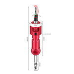 Woodworking Step Drill Bit Countersink Drill Bit with Adjustable Depth Stop 82 Degree Carbide Tipped with Replaceable Pilot Drill Bit1/4" Quick Release Hex Shank for Woodworking Pilot Screw Holes