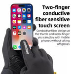 LinkMejor Cycling Gloves Touch Screen Winter Thermal Fleece Warmer Windproof Full Finger Non-slip Gloves for Riding Hiking Climbing