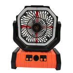 3-in-1 Car Fan Cooling Tool LED Lighting 20000mAh Power Bank Remote Control 4 Speed 270° Tilt Head 360° Rotatable Hook Universal Vehicle Cooling Fan