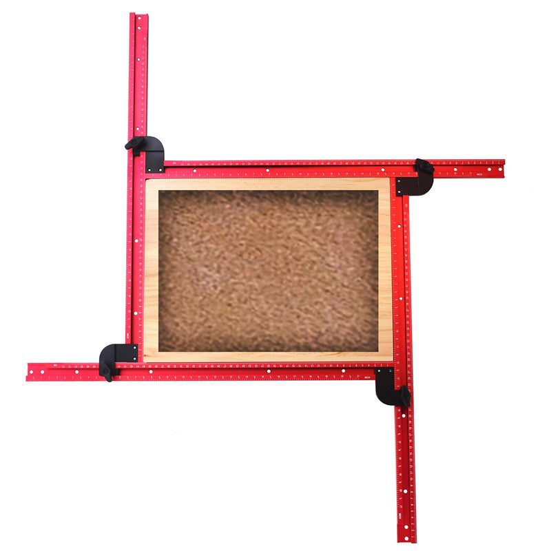 Adjustable Aluminum Router Jig Frame 53cm Square Router Template Guide 0-500mm Groove Router Jig for Woodworking