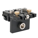 Ganwei Woodworking Drilling Jig Locator CNC Aluminum 3-in-1 6mm 8mm 10mm Dowel Holes 12mm 15mm Cam Lock Holes Adjustable Scale Side Clamp Precision Drill Guide Cabinet Hardware Joinery Jig Furniture Assembly