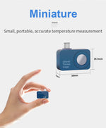 T7S+ Infrared Thermal Imager with Macro Len for Android phone 256*192 High Resolution Observation 30-50mm Distance -15C to 600C Mobile App for Professional Thermal Analysis Ideal for Solar Power Device Error Detection