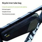 LinkMejor 2.5L Bicycle Inner Tube Bag Waterproof Side Zipper Night Reflective Strip Narrow Edge Bike Triangle Front Beam Frame Bag