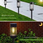 Elfeland 2Pcs Solar LED Lawn Light 3000K Light Sensor Control Waterproof IP44 Outdoor Light for Garden Courtyard Lawn Decoration Landscape Lighting