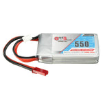 LinkMejor GNB 7.4V 550mAh 80/160C 2S LiPo Battery JST Plug for RC Drone