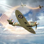 LinkMejor Spitfire Brushless 487mm Wingspan 2.4G 4CH 6-Axis Gyro One Key Aerobatics EPP RC Airplane Warbird Fixed Wing BNF/RTF