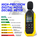 LinkMejor FDM01 High-Precision Digital Noise Decibel Meter 31.5Hz-8.5KHz Range 30-130dB Fast Slow Response Top Rated Acoustic Analysis Tool
